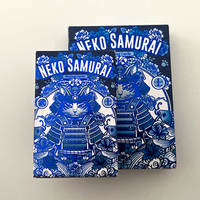 Neko Samurai (Mini Blue) Playing Cards