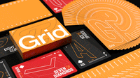 Grid Series Six- Typographic Playing Cards

