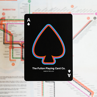 BLACK EDITION FULTON STREET MTA PLAYING CARDS (1972 VIGNELLI MAP EDITION)
