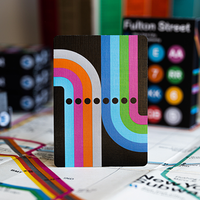 BLACK EDITION FULTON STREET MTA PLAYING CARDS (1972 VIGNELLI MAP EDITION)