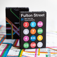 BLACK EDITION FULTON STREET MTA PLAYING CARDS (1972 VIGNELLI MAP EDITION)