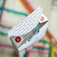 WHITE EDITION FULTON STREET MTA PLAYING CARDS (1972 VIGNELLI MAP EDITION)