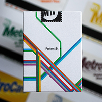 WHITE EDITION FULTON STREET MTA PLAYING CARDS (1972 VIGNELLI MAP EDITION)