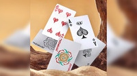 Three Rabbits with Ears Playing Cards
