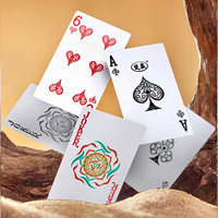 Three Rabbits with Ears Playing Cards
