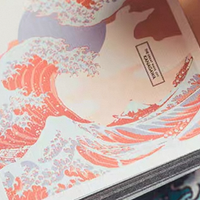 The Great Wave off Kanagawa V3 (Autumn Maple / Peachy Pink) Playing Cards