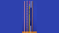 8 Foot Appearing Multi-Color Pole by Big Guy's Magic - Coloring Book Kicker Finale
