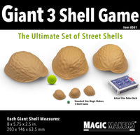 Giant Three Shell Game with Green Ball

