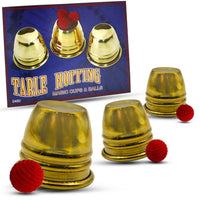 Table Hopping Cups & Balls- Gold Color
