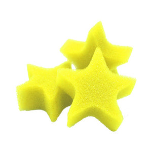 2.5" Super Soft Sponge Stars (Yellow) 4-Pack