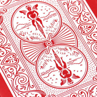 Reversed Back Bicycle Deck (Red Fire) by Magic Makers
