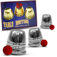 Table Hopping Cups & Balls (Chrome) by Magic Makers

