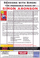 Sessions With Simon: The Impossible Magic Of Simon Aronson Volume 3 (Memorized Deck) - DVD
