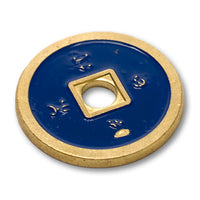 Chinese Coin (CH0021) Blue & Red by Tango Magic - Tricks
