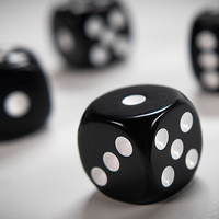 Non-Gimmicked Dice (6 Pack/Black) by Tony Anverdi