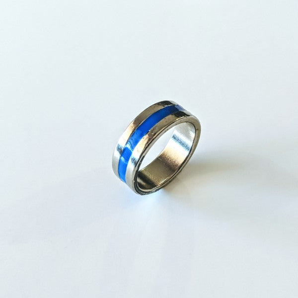 Magnetic PK Ring - Blue Inlay, 19mm