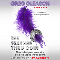 Feather Thru Coin (Quarter) by Roy Kueppers