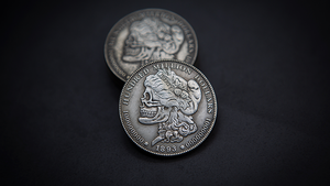 Skull Head Coin (Morgan Dollar) by Men Zi Magic