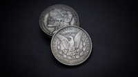 Skull Head Coin (Morgan Dollar) by Men Zi Magic
