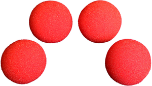 1.5" Super Soft Sponge Balls (Red) 4-Pack by Goshman