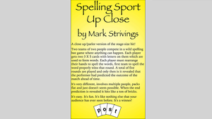 Spelling Sport (Close-Up) by Mark Strivings
