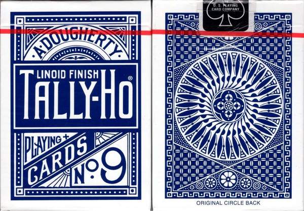 Tally-Ho Playing Cards (Blue, Circle Back) by USPCC