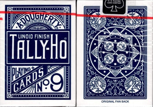 Tally-Ho Playing Cards (Blue, Fan Back) by USPCC