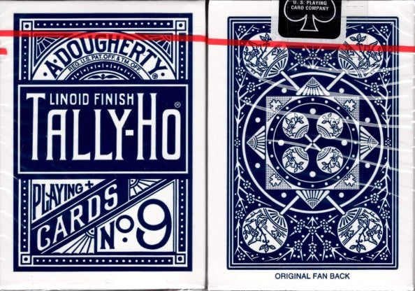 Tally-Ho Playing Cards (Blue, Fan Back) by USPCC