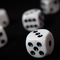 Non-Gimmicked Dice (6 Pack/White) by Tony Anverdi